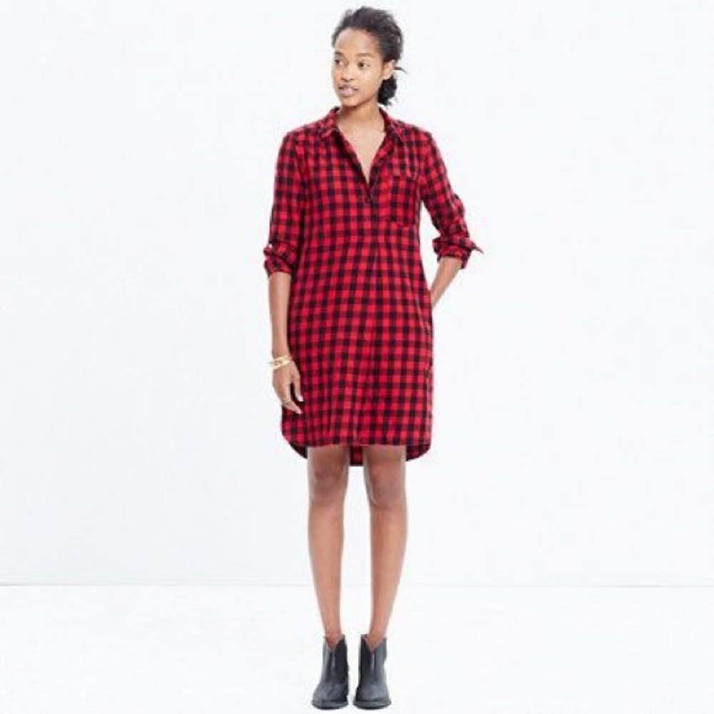 {Madewell} Latitude Flannel Shirtdress